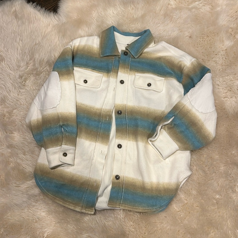 Free people jacket shacket fleece shirt sz small NWT